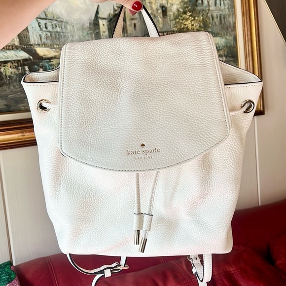 Kate Spade White Leather Backpack - Picture 3 of 11